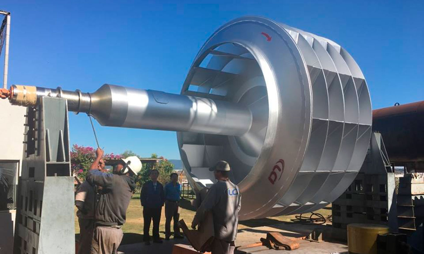 Rodete LCI de gran tamaño para ventilador industrial extrapesado